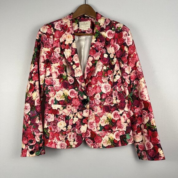kate spade Jackets & Blazers - kate spade Floral Blazer in Red and Pink